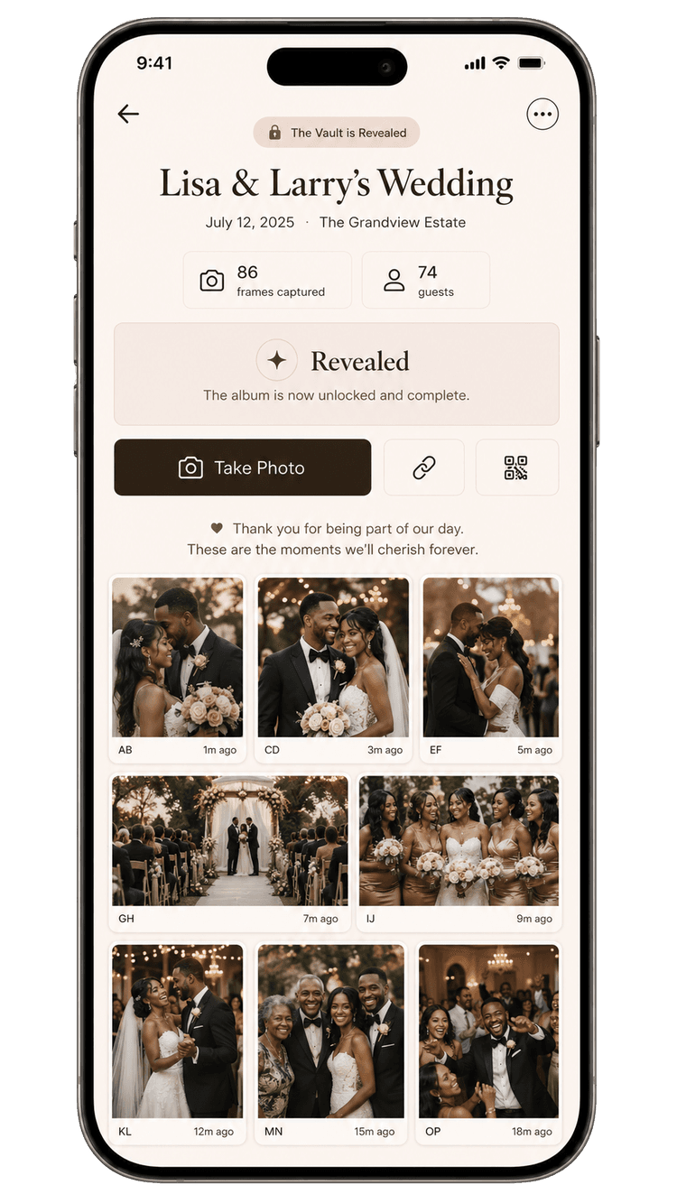 Capsule app showing a revealed gallery